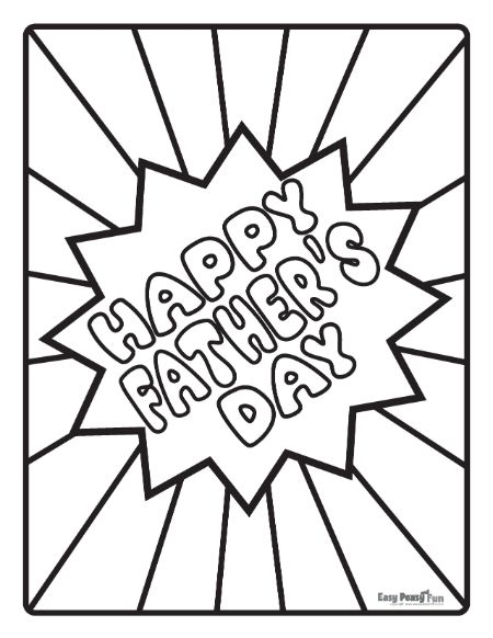 Happy Fathers Day Coloring Pages 2025 