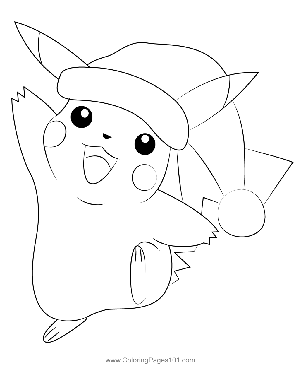 Happy Holiday Coloring Page For Kids Free Pikachu Printable Coloring 