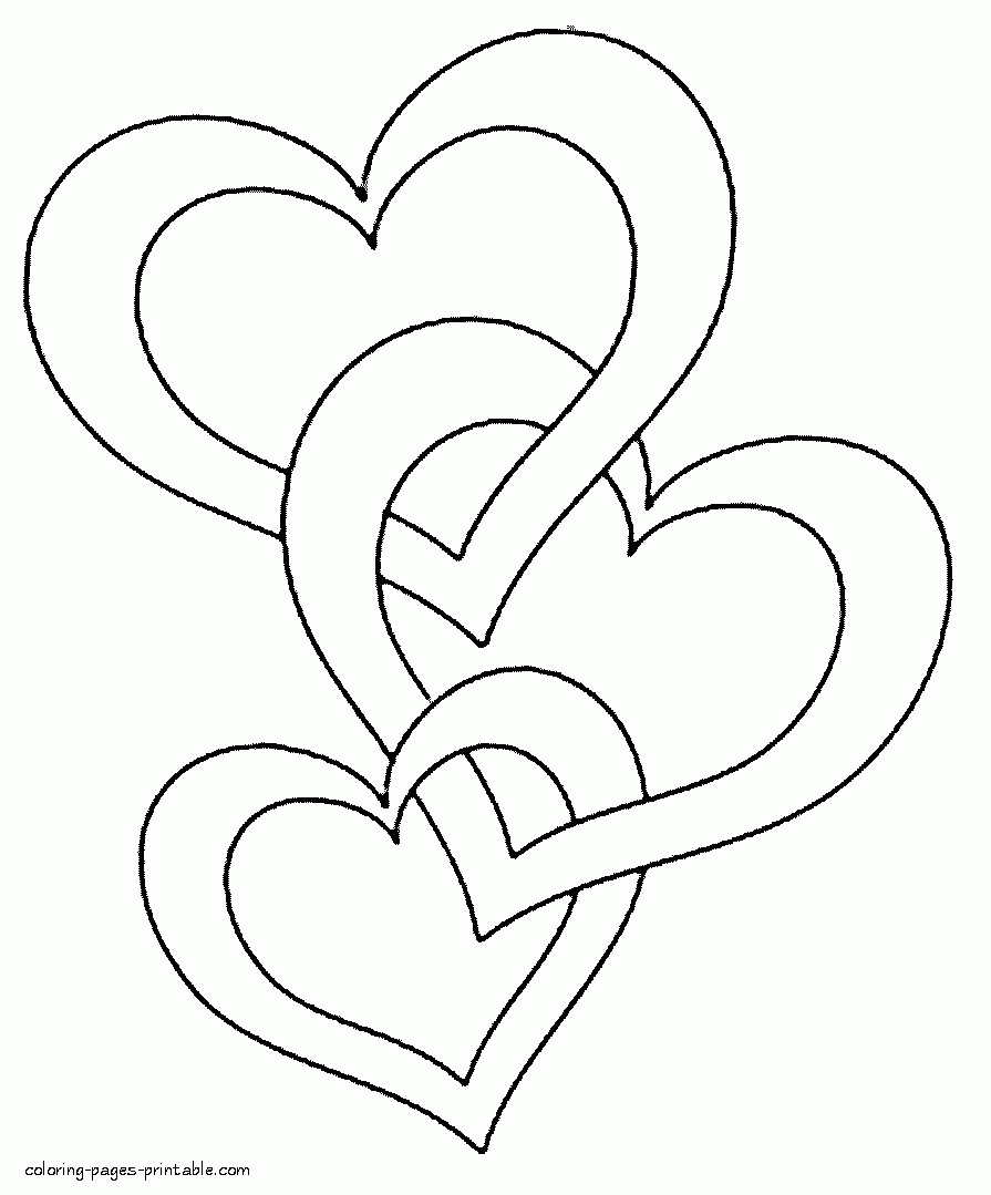 hearts coloring pages