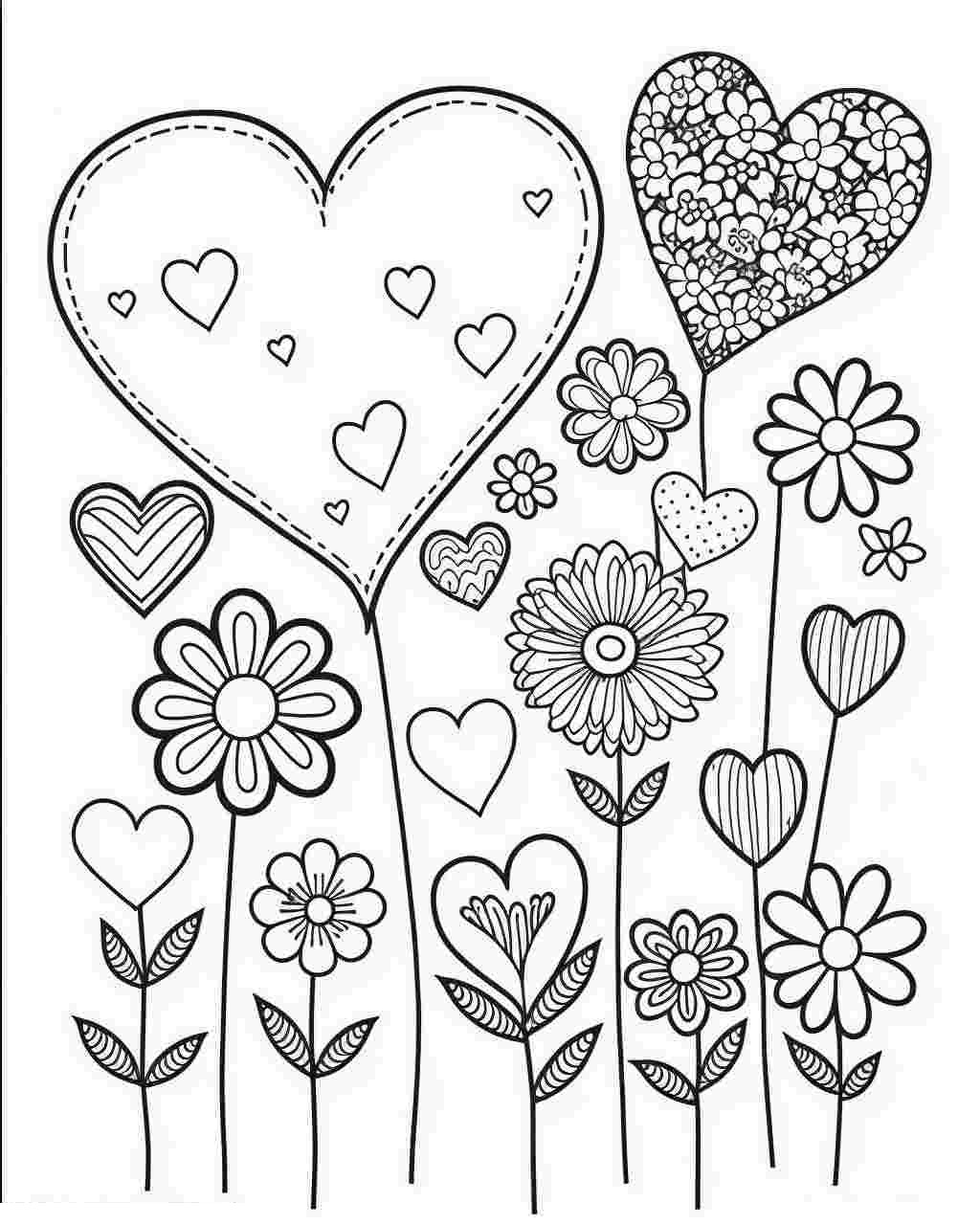 Hearts ColoringFunHouse