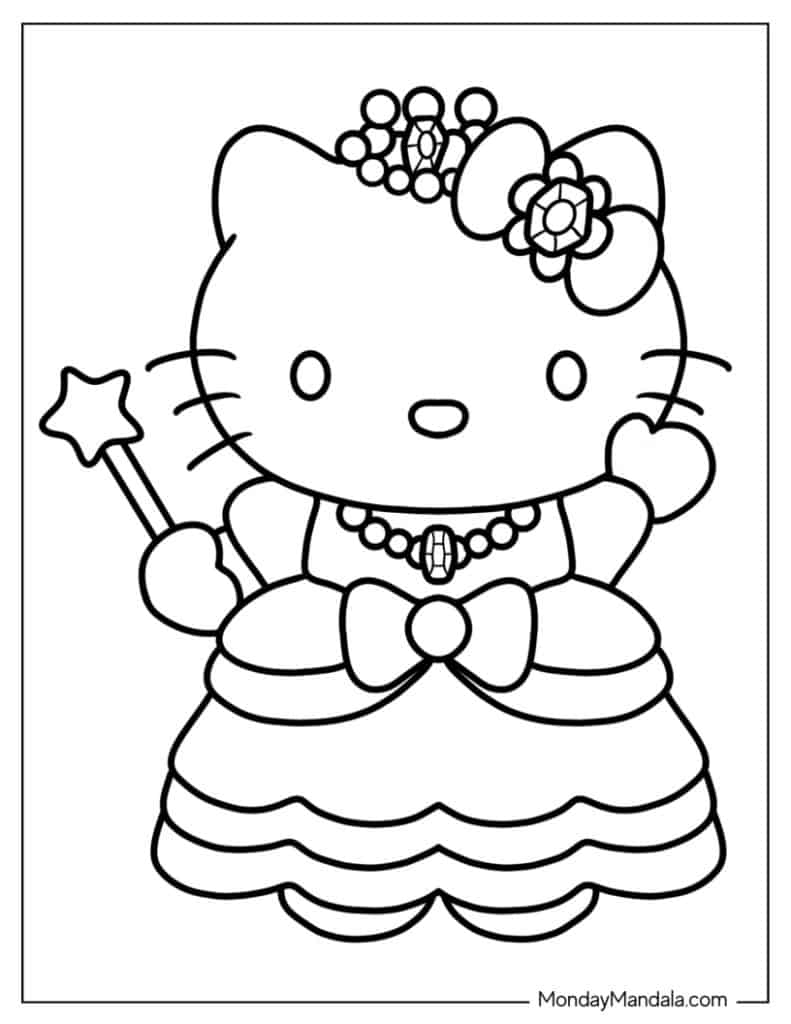 Hello Kitty Coloring Pages