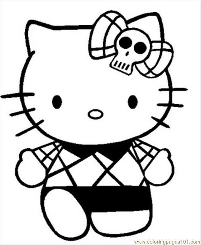 Hello Kitty Marshmallow Coloring Page