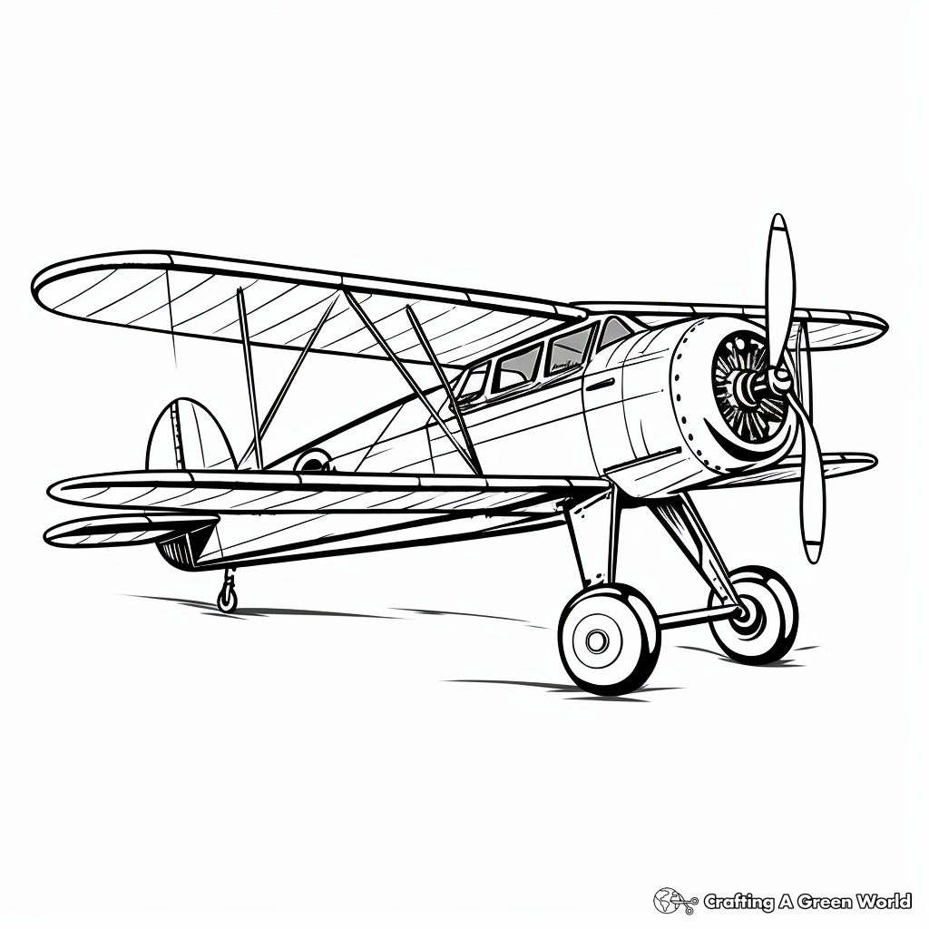 Historical Airplanes Coloring Pages 2025 