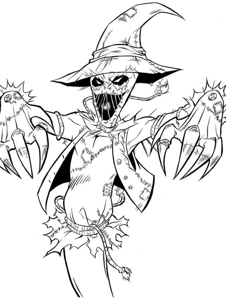 Horror Scarecrow Coloring Page Free Printable Coloring Pages For Kids Horror Scarecrow Coloring Page Free Printable Coloring Pages For Kids