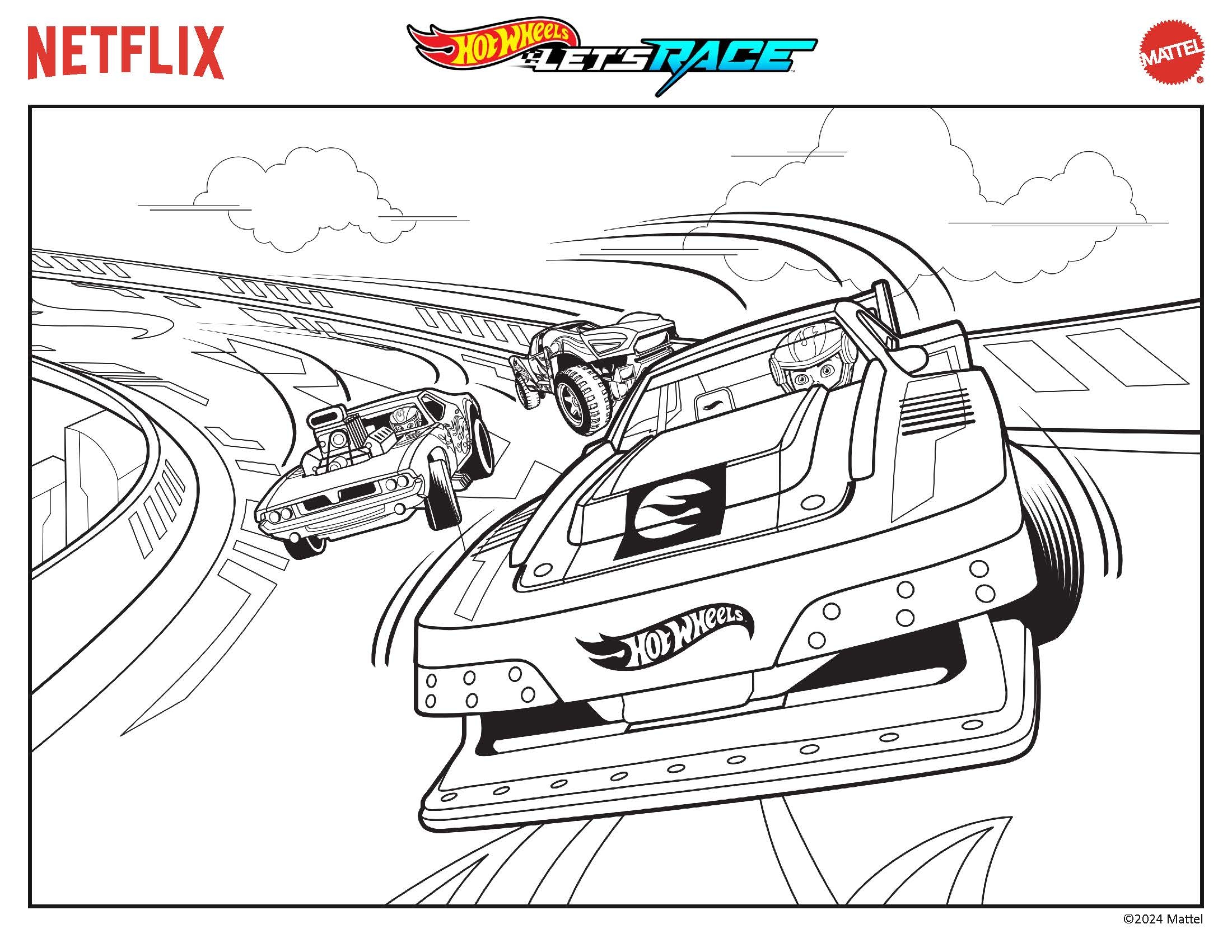 Hot Wheels Coloring Page