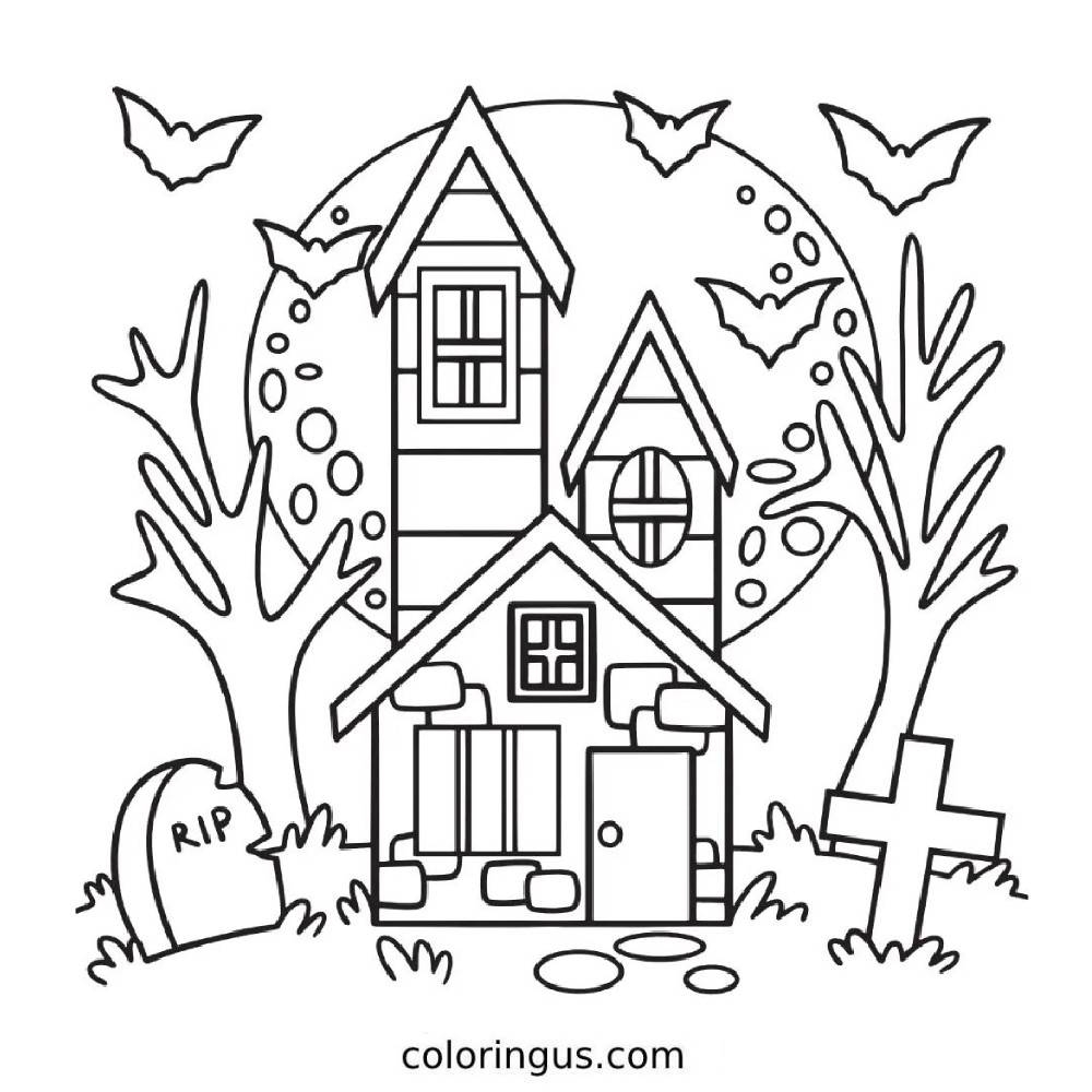House Free Printable House Coloring Pages