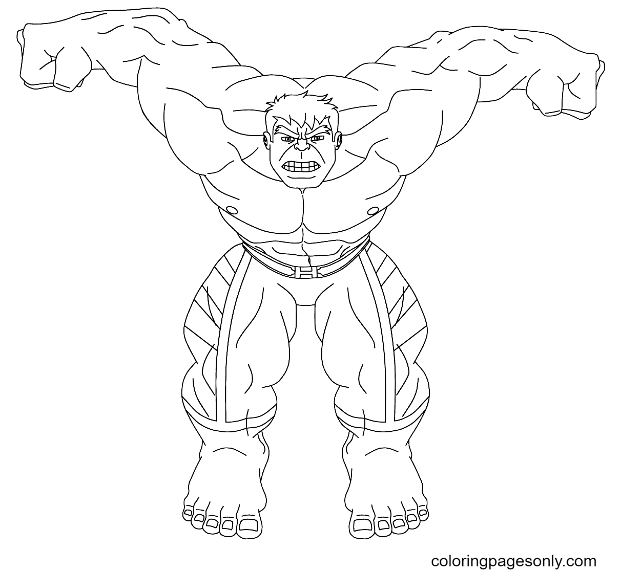 hulk coloring page
