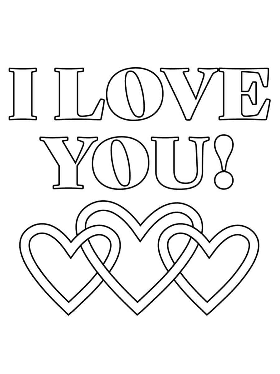 I Love You Coloring Pages Free Printable Infoupdate