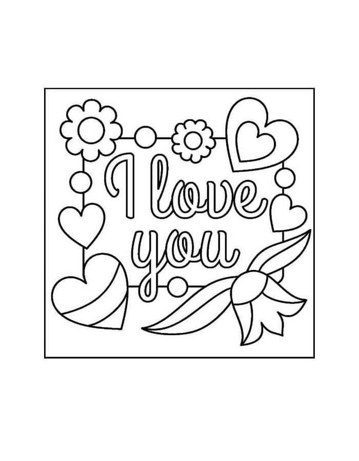 i love you coloring pages