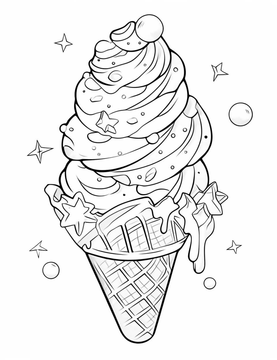 Ice Cream Color Page Ice Cream Color Page