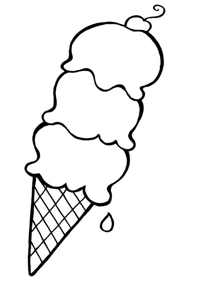 Ice Cream Cone Coloring Page Coloring Book 