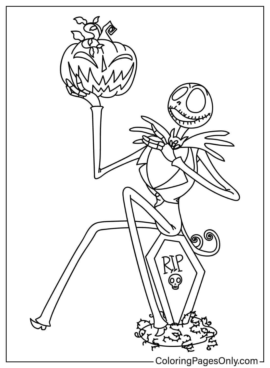 Jack Skeleton Coloring Pages Jack Skeleton Coloring Pages