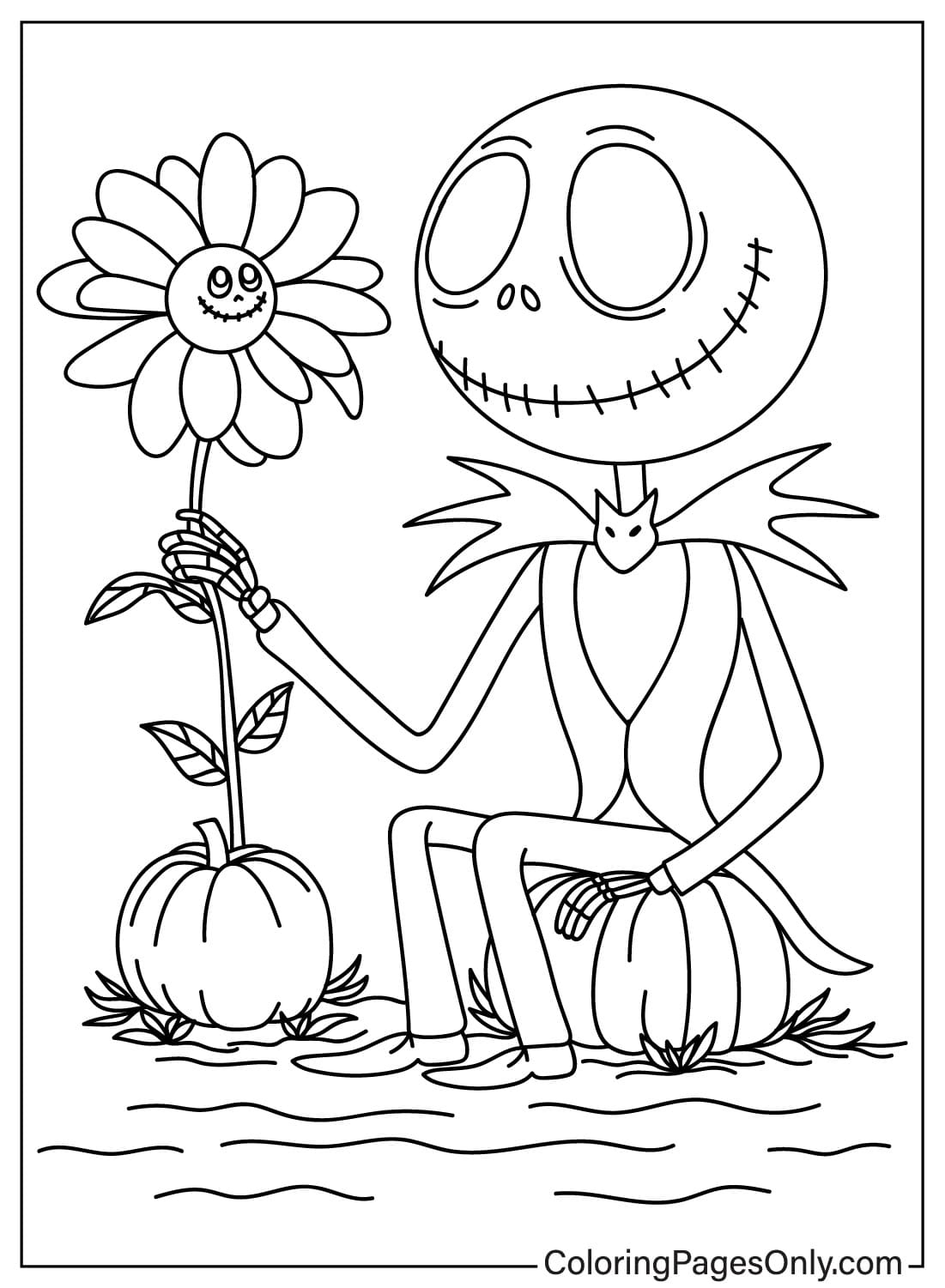 jack skellington coloring page