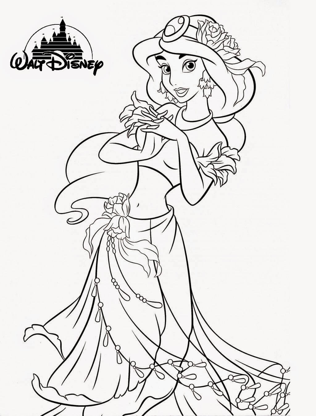 Jasmine Disney Princess Coloring Pages Printable Coloring Pages FREE Jasmine Disney Princess Coloring Pages Printable Coloring Pages FREE