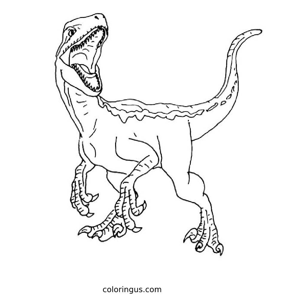 Jurassic World Coloring Pages Free Printable PDF