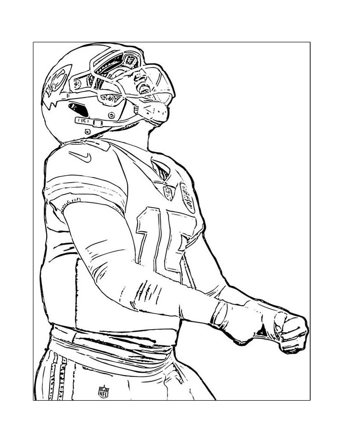 Kansas City Chiefs Coloring Pages Free Printable PDF 