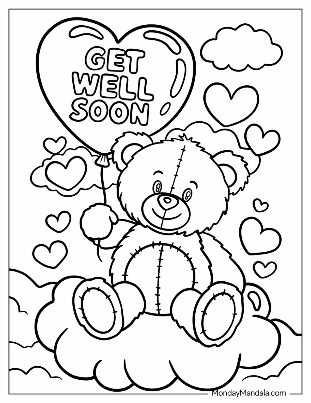 Kids Get Well Coloring Pages 2025 Kids Get Well Coloring Pages 2025