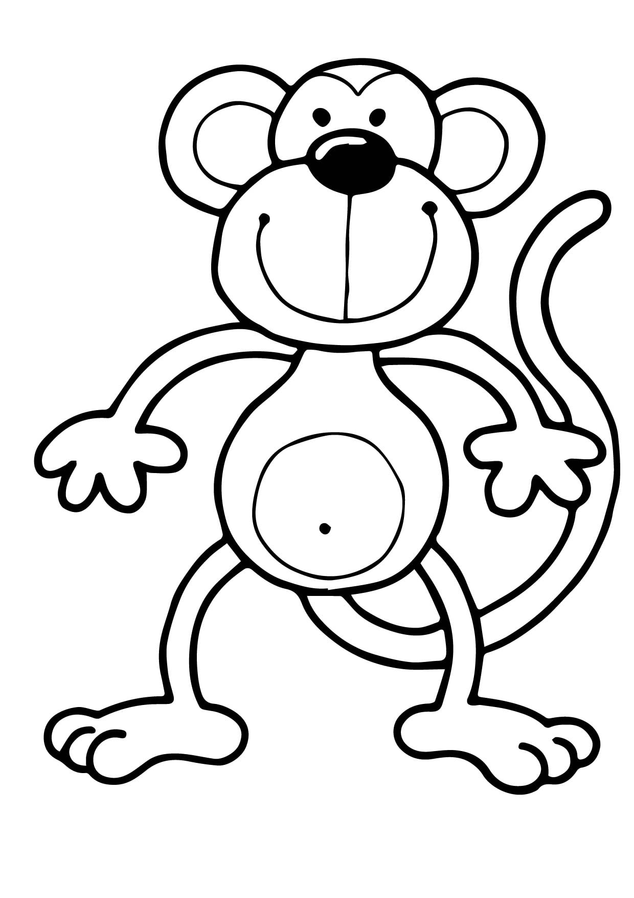monkey coloring page