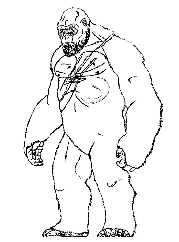 King Kong Coloring Pages Free Printable PDF 