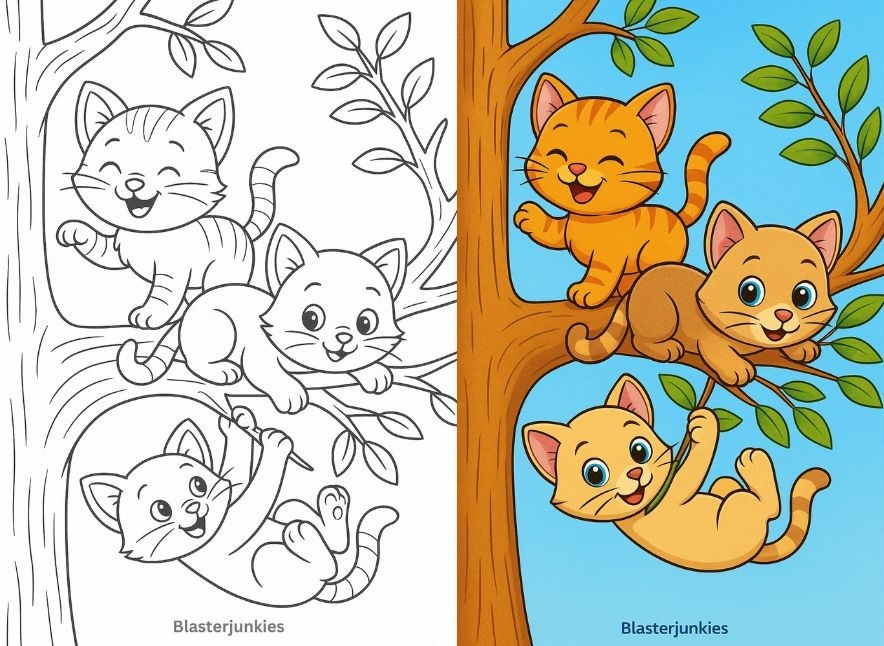 Kitten Coloring Pages Printable