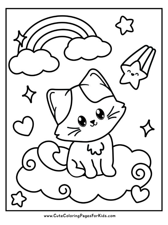 Kitty Cat Coloring Pages 10 Free Printable PDFs Cute Coloring Pages 
