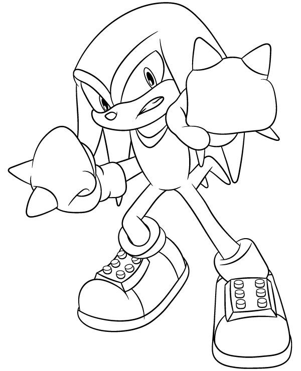 knuckles coloring pages