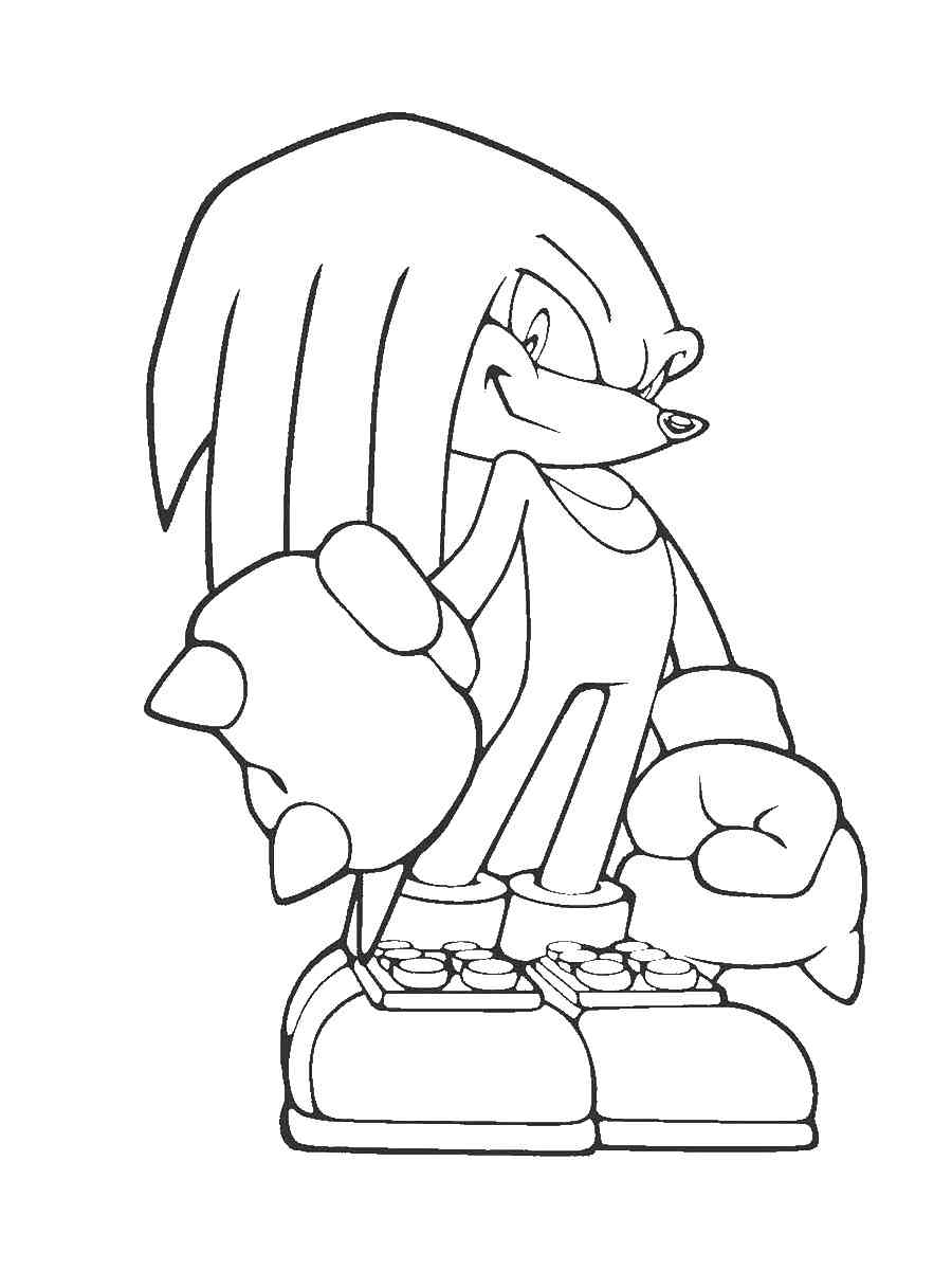 Knuckles Coloring Pages