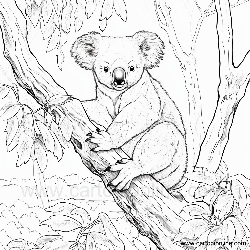 koala coloring page