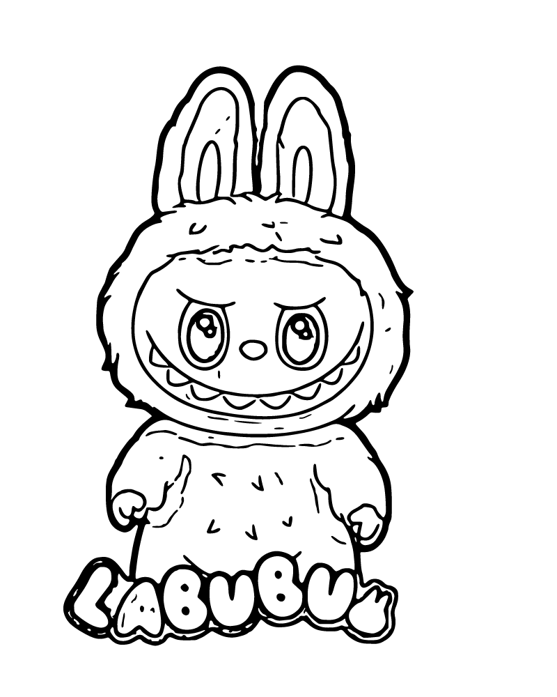 Labubu Bunny Coloring Page Labubu Bunny Coloring Page