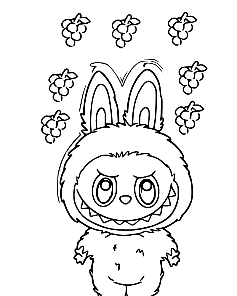 Labubu Christmas Coloring Page Labubu Christmas Coloring Page
