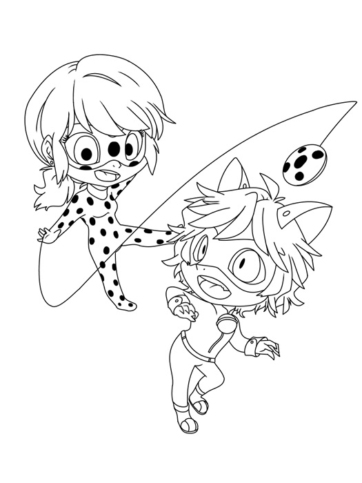 Ladybug And Cat Noir Coloring Pages Coloring Book 