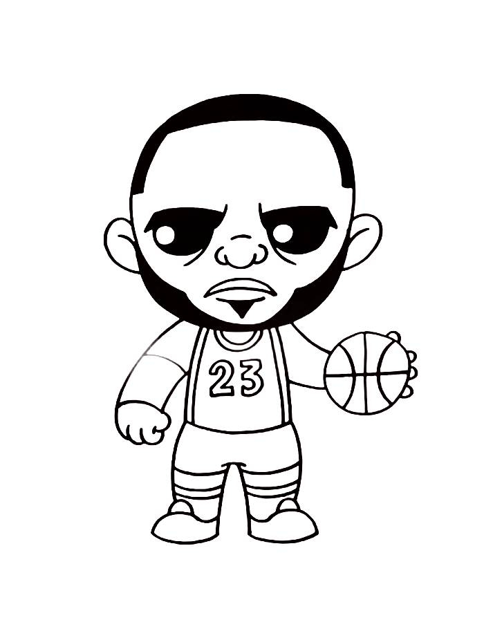 Lebron James Coloring Pages Free Printable PDF 
