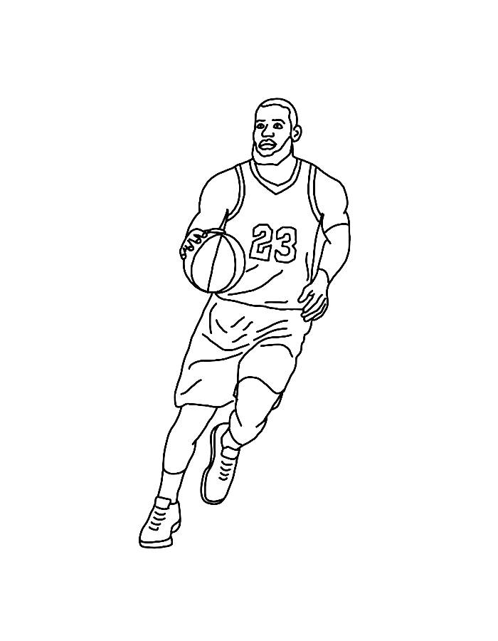 Lebron James Coloring Pages Free Printable PDF 