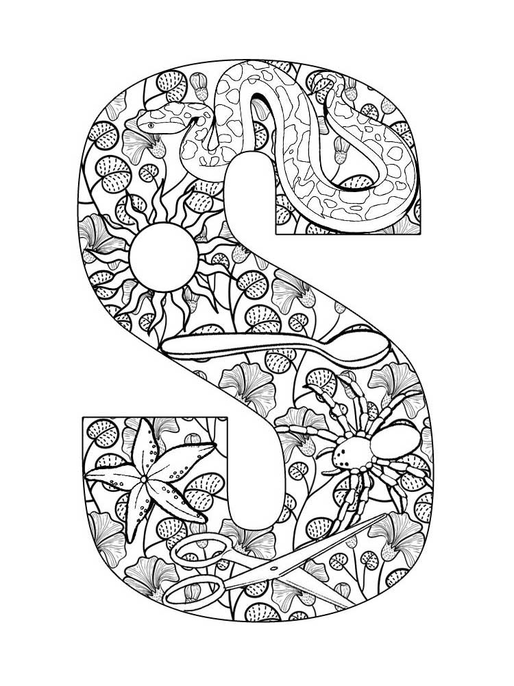 Letter S Coloring Pages Letter S Coloring Pages