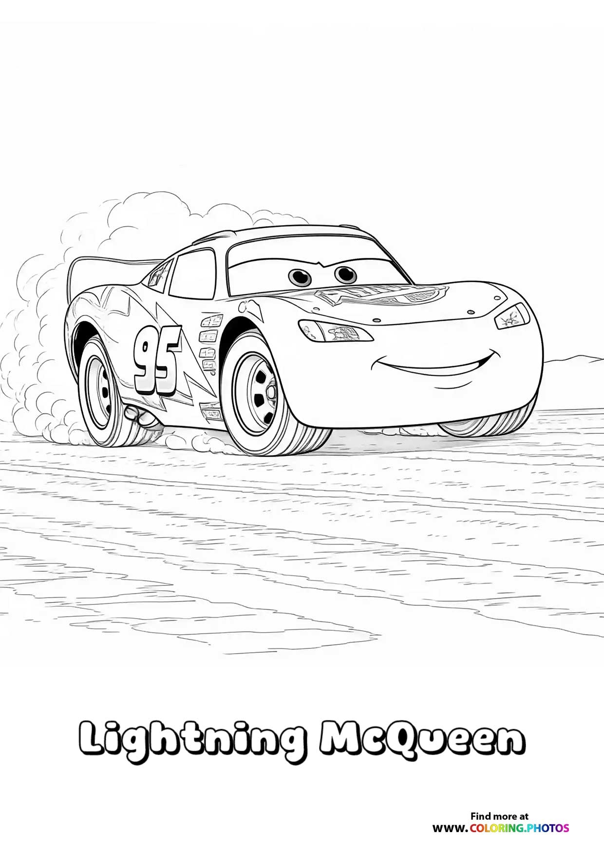 Lightning McQueen Coloring Pages For Kids