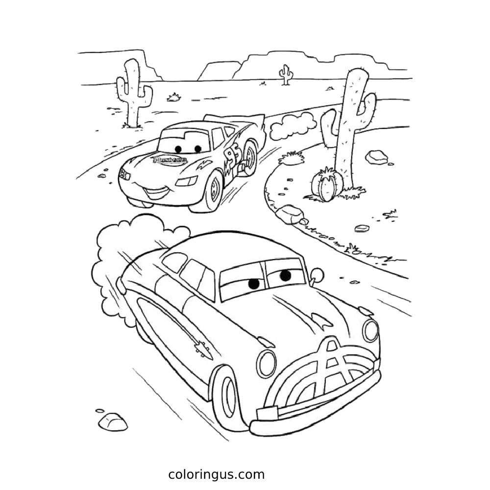 Lightning Mcqueen Coloring Pages Free Printable PDF 