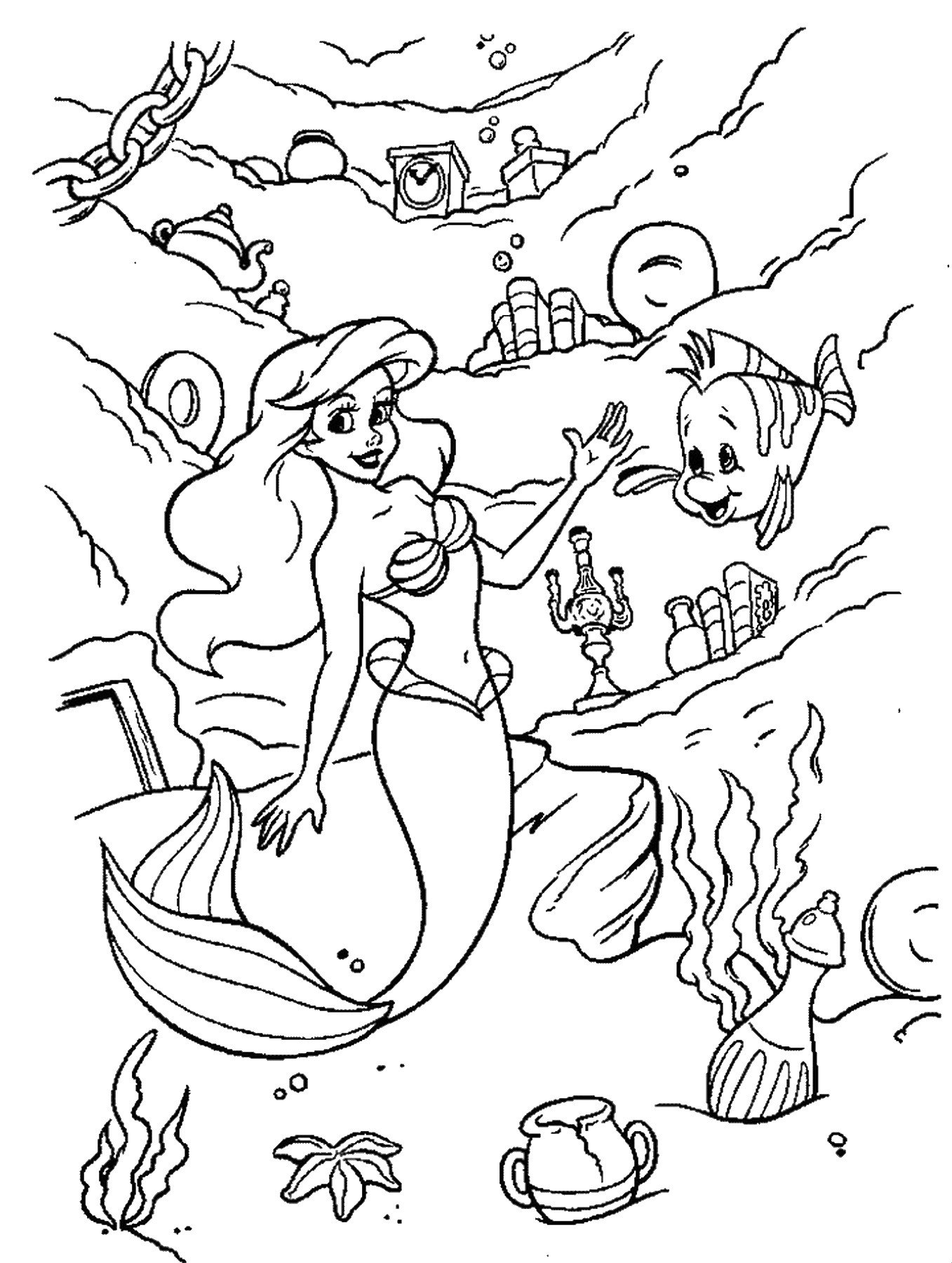 Little Mermaid Coloring Pages Little Mermaid Coloring Pages