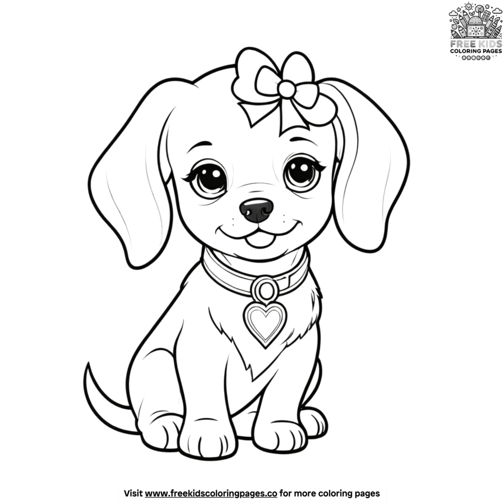 Lovely Girl Puppy Coloring Pages For Creative Expression Lovely Girl Puppy Coloring Pages For Creative Expression