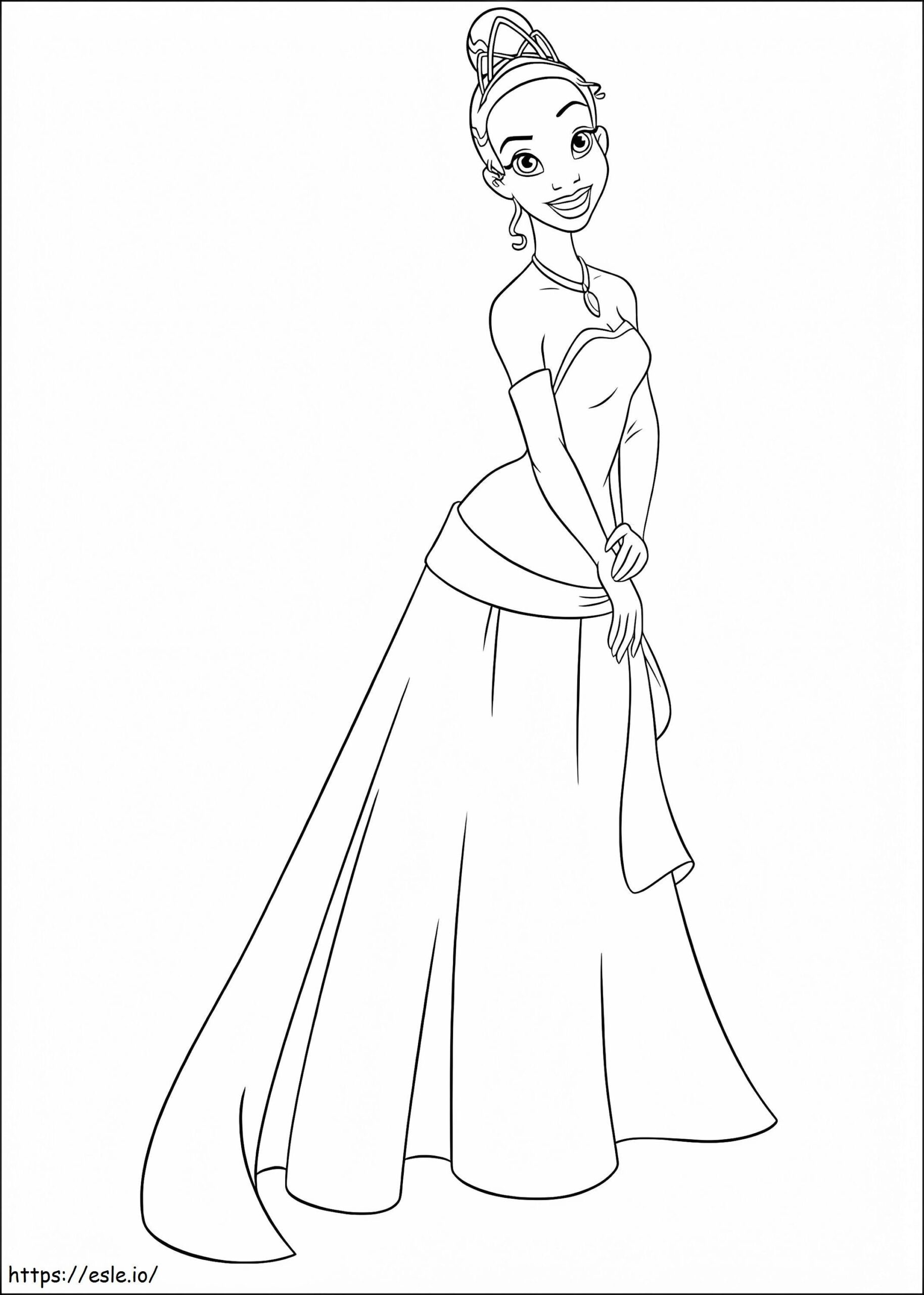 tiana coloring page