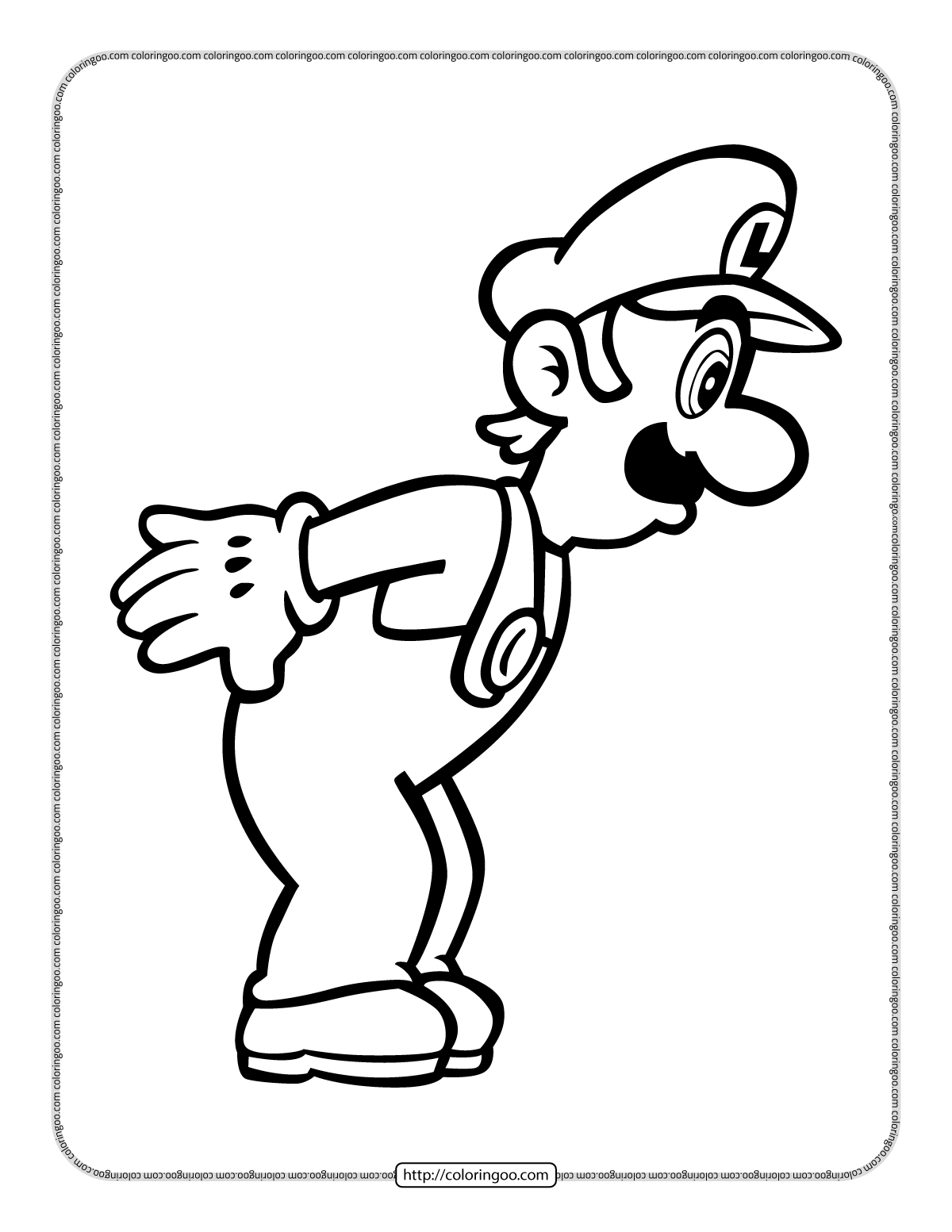 Luigi Coloring Pages Luigi Coloring Pages