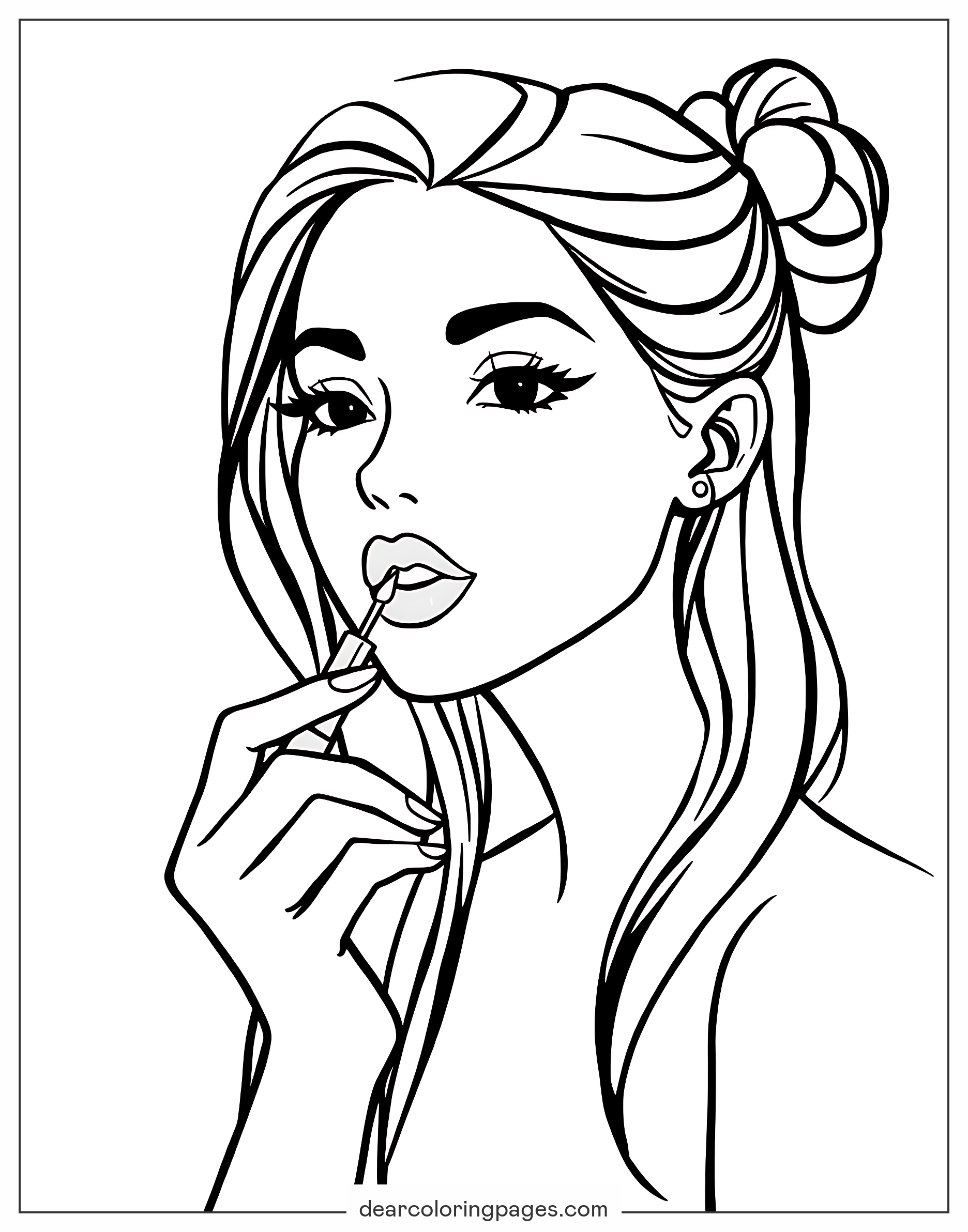 coloring pages for makeup