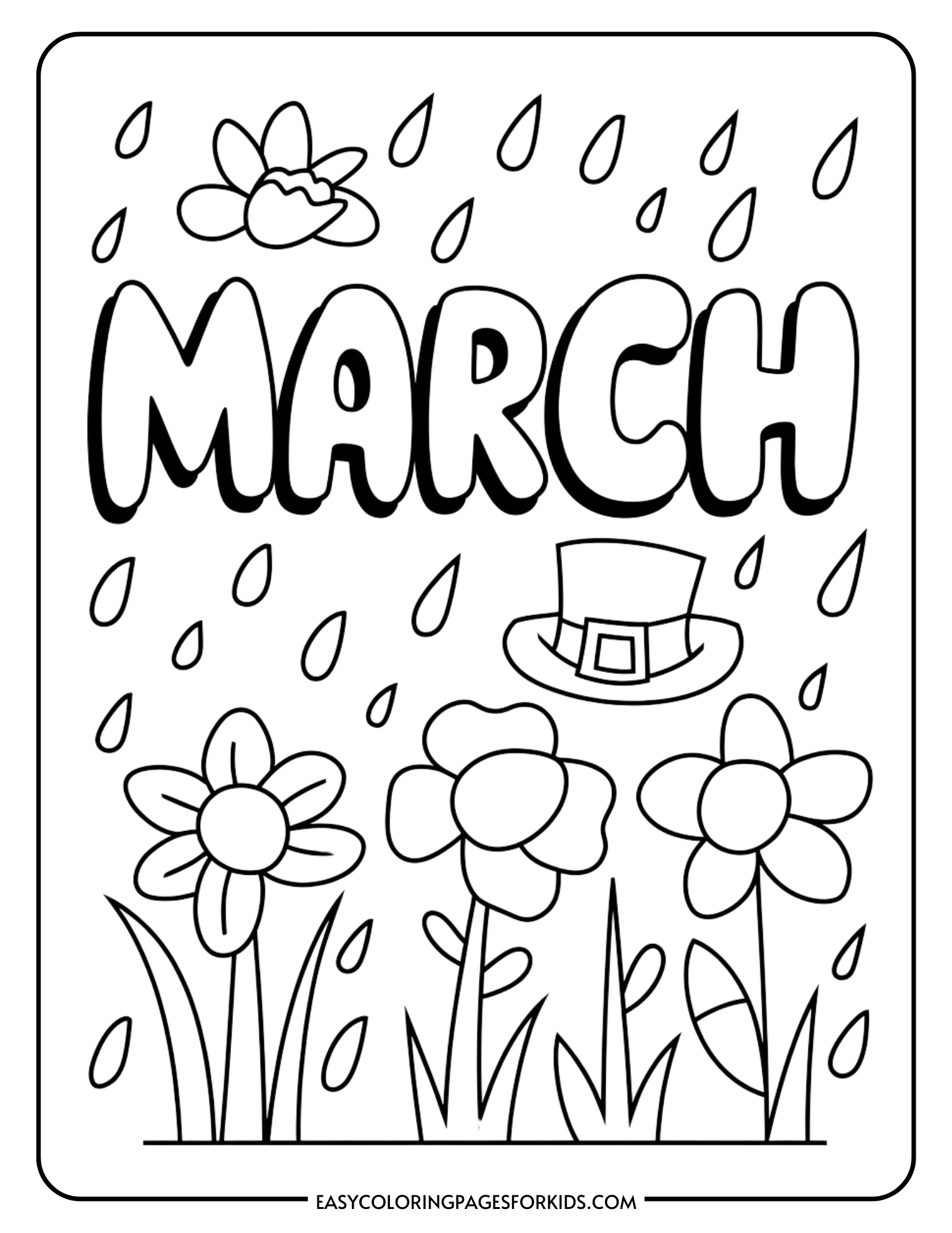 March Coloring Pages For Kids 6 Free PDF Printables Easy Coloring 