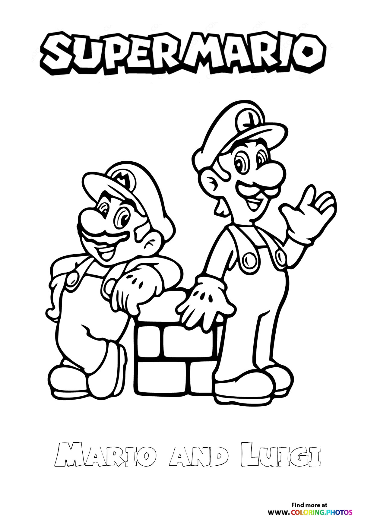 mario luigi coloring pages
