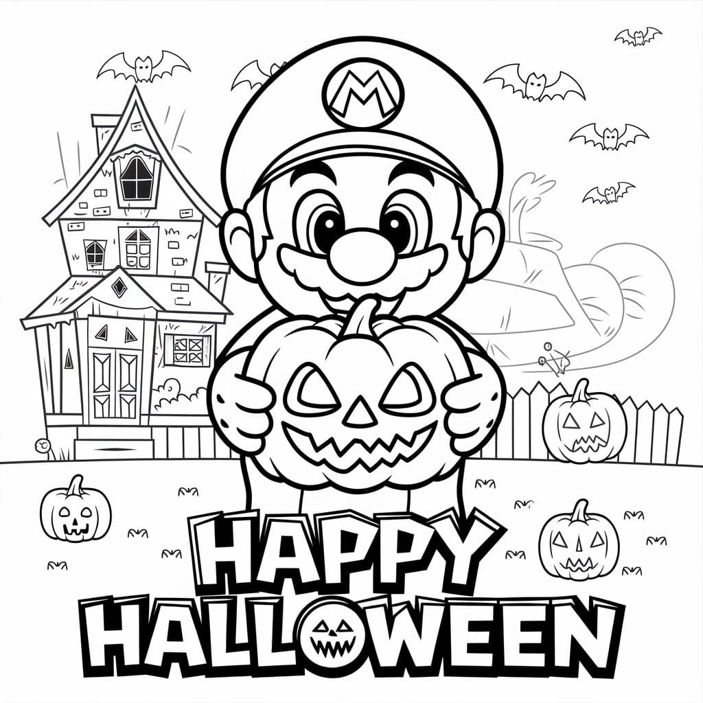 mario coloring page
