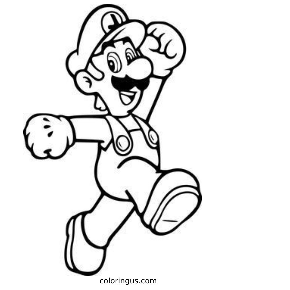 Mario Kart Coloring Pages Free Printable PDF