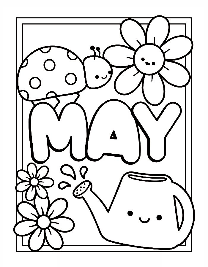 May Coloring Pages Free Printable PDF
