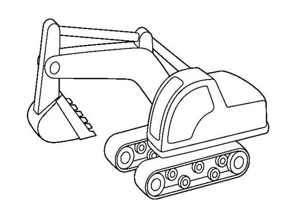 Medium Excavator Coloring Page Download Print Or Color Online For Free