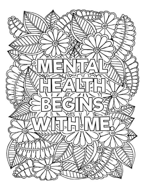 Mental Health Coloring Pages Free Printable PDF 