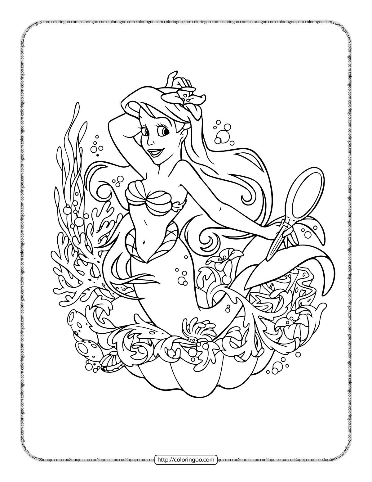 Mermaid Barbie Mermaid Tale Coloring Pages Ariel Coloring Sheet