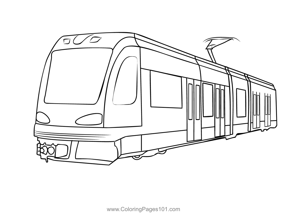 coloring book pages of trains